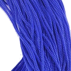 Blue Polyester Hollow Yarn for Crocheting, Ice Linen Silk Hand Knitting Light Body Yarn, Summer Sun Hat Yarn for DIY Cool Hat Shoes Bag Cushion, Blue, 3mm, about 218.72 Yards(200m)/Skein