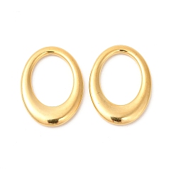 Real 18K Gold Plated Ion Plating(IP) 304 Stainless Steel Linking Rings, Oval, Real 18K Gold Plated, 26.5x19.5x2.7mm, Inner Diameter: 17x13mm