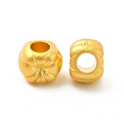 Matte Gold Color Rack Plating Alloy European Beads, Large Hole Beads, Lead Free & Cadmium Free & Nickel Free, Flower, Matte Gold Color, 9x11x8.5mm, Hole: 4.7mm