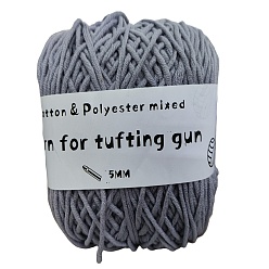 Dark Gray 190g 8-Ply Milk Cotton Yarn for Tufting Gun Rugs, Amigurumi Yarn, Crochet Yarn, for Sweater Hat Socks Baby Blankets, Dark Gray, 5mm