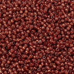 (PF2113) PermaFinish Ruby Opal Silver Lined Тохо 11/0 круглые бусины, японский бисер, (pf 2113) вечный рубиновый опал с серебряной подкладкой, 2.2 мм, отверстие : 0.8 мм, Около 5555 шт / 50 г