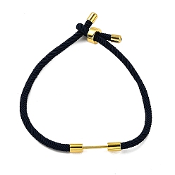 Морской Синий Плетеный браслет из нейлонового шнура, с латунной фурнитурой , реальный 18 k позолоченный, Marine Blue, 9-1/2 дюйм (24 см), ссылка: 24x4 mm