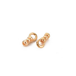 Real 18K Gold Plated Brass Charms, Nickel Free, Column, Real 18K Gold Plated, 7x2mm