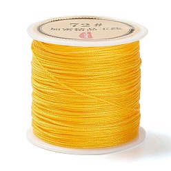 Gold 50 Yards Nylon Chinese Knot Cord, Nylon Jewelry Cord for Jewelry Making, Gold, 0.8mm
