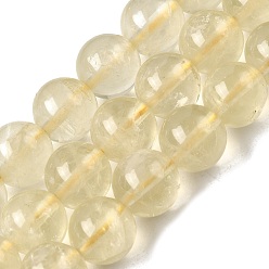Лимонный Кварц Нити из натуральных бусин лимонного кварца (обработанных нагреванием), круглые, 10~10.5 мм, отверстие : 1 мм, около 38 шт / нитка, 14.96~15.08'' (38~38.3 см)