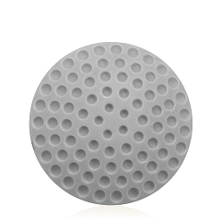 Gray Self Adhesive Silicone Door Knob Wall Shield, Wall Protector, Flat Round, Gray, 50x10mm