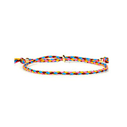 29 Adjustable Colorful Beaded Friendship Bracelet with Braided Pull Cord - Handmade