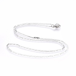 Stainless Steel Color 304 Stainless Steel Mariner Link Chain Necklaces, with 304 Stainless Steel Clasps, Stainless Steel Color, 17.6 inch(44.8cm), 1.7mm