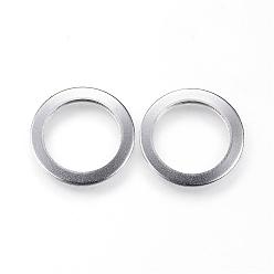 Stainless Steel Color 304 Stainless Steel Linking Rings, Stainless Steel Color, 15x1mm