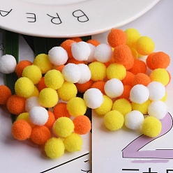 Yellow DIY Doll Craft Polyester High-elastic Pom Pom Ball, RoundDecorations, Yellow, 1.5cm