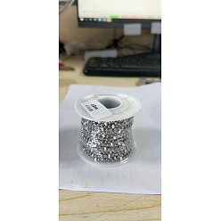 Белый 304 из нержавеющей стальной шарик цепочки, с эмалью, пайки, с катушкой, белые, бусины : 2.5 мм и 3 мм, около 32.8 футов (10 м) / рулон