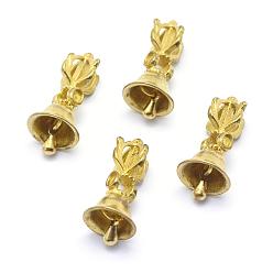 Raw(Unplated) Brass Beads, Dorje Vajra for Buddha Jewelry, with Bell, Lead Free & Cadmium Free & Nickel Free, Raw(Unplated), 24x10.5mm, Hole: 2.5mm
