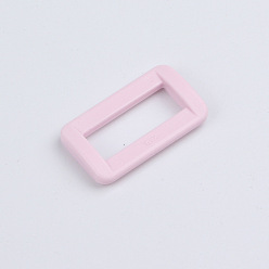 Rose Nacré Anneau de boucle rectangle en plastique, boucle de ceinture sangle, pour bagages ceinture artisanat bricolage accessoires, perle rose, 20mm
