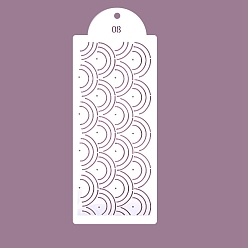 Круглые Шаблоны трафаретов для рисования пластиковых питомцев, прямоугольник с рисунком смешивания, круглый узор, 390x150 мм