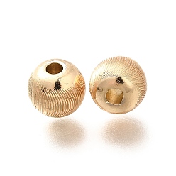 Light Gold Латунные бусины, долговечный, без кадмия и без свинца, круглые, золотой свет, 7.5x7 мм, отверстие : 2 мм