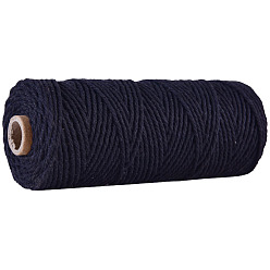 Черный 100М круглый хлопковый шнур, для упаковки подарков, diy craft, чёрные, 2 мм, около 109.36 ярдов (100 м) / рулон
