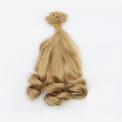 Burgundy High Temperature Fiber Long Hair Short Wavy Hairstyles Doll Wig Hair, for DIY Girl BJD Makings Accessories, Burgundy, 7.87~39.37 inch(20~100cm)
