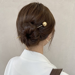 Golden Metal Hair Sticks, Vintage Hair Accessories for Woman, Golden, 135mm