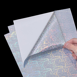 Разноцветный Голографические лазерные самоклеящиеся наклейки для домашних животных, листы с наклейками цвета радуги для художественных промыслов своими руками, скрапбукинга, красочный, 297x210 мм