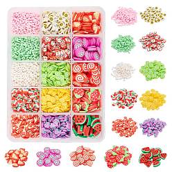 Mixed Color Handmade Polymer Clay Cabochons & Sprinkle Beads, Mixed Color, 150g/box