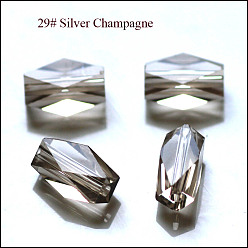 BurlyWood Imitation Austrian Crystal Beads, Grade AAA, Faceted, Column, BurlyWood, 8x5.5mm, Hole: 0.7~0.9mm