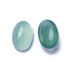 Natural Agate Natural Green Onyx Agate Cabochons, Oval, 6x4x2~3mm