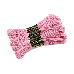 Pink Хлопковые нитки для вязания крючком, вышивальные нитки, пряжа для ручного вязания кружева, розовые, 1.4 мм, около 8.20 ярдов (7.5 м) / моток, 8 мотков/набор