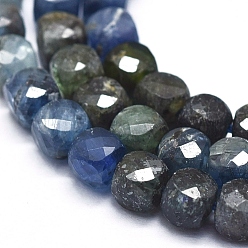 Kyanite Natural Kyanite/Cyanite/Disthene Beads Strands, Faceted, Square, 4x4x4mm, Hole: 0.7mm, about 80pcs/strand, 15.55 inch(39.5cm)
