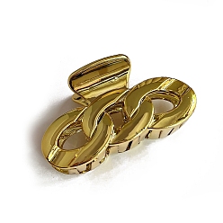 Золотистый Пластиковые заколки-коготь в форме цепочки, аксессуары для волос для женщин и девочек, золотые, 95x50 мм