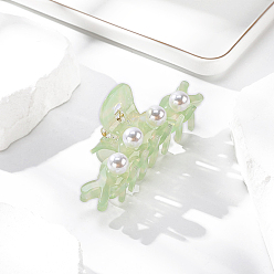 Аквамарин Заколки для волос в форме когтей из ацетата целлюлозы, аксессуары для волос для женщин и девочек, аквамарин, 100x40 мм