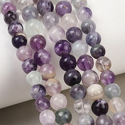 Флюорит Природного флюорита бисер нитей, круглые, класса AB, 6 мм, отверстие : 1 мм, около 62~65 шт / нитка, 14.96'' (38 см)