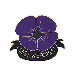 Indigo Veteran Poppy Badge: Unique Military Style Emblem for Patriotic Fashion Statement, Indigo