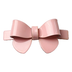 Pink Bowknot Acrylic Hair Barrettes, Hair Accessories for Women Girls, Pink, 40x86mm