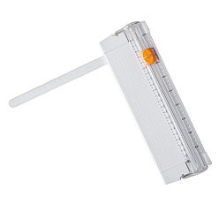 Clear Plastic Mini Paper Cutter, for Scrapbooking & Paper Crafts, Rectangle with Scale, Clear, 27x8.5x2.5cm