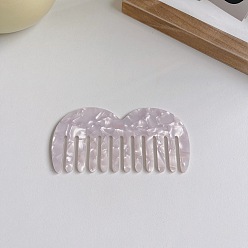 5# White Anti-Static Wide-Tooth Marble Hair Comb for European and American Acetate Sheets