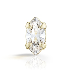 00030 Crystal Пришивные чашки preciosa® maxima crystal, многожильных ссылки, чешский хрусталь, с настройками латуни, 719 39 056 наветт, золотые, 00030 кристалл, 10x5 мм