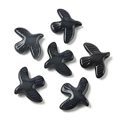 Темно-серый Выпечка окрашенные стеклянные бусины, голубь мира, темно-серый, 34x42x9 мм, отверстие : 1.6 мм