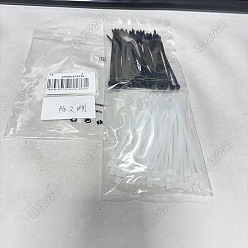 (52) Непрозрачная лаванда 100шт. 2 цветов нейлоновые кабельные стяжки, разноцветные, 100x2.5~4x1~3.5 мм, 50 шт / цвет