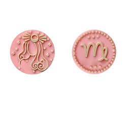 Virgo Twelve Twelve Constellations Food Grade Eco-Friendly Silicone Focal Beads, Virgo, 25mm