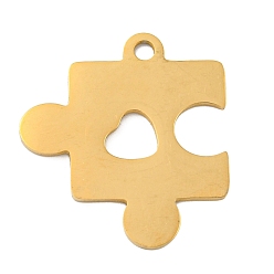 Золотой Ионное покрытие (ip) 304 подвески из нержавеющей стали, лазерная резка, очарование головоломки, золотые, 25x23x1 мм, отверстие : 2.5 мм