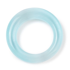 Синий Подвески кошачий глаз, пончики, синие, 26x5 мм, отверстие : 16 мм