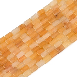 Yellow Aventurine Natural Yellow Aventurine Beads Strands, Cuboid, 4~5x2.5x2~2.5mm, Hole: 0.7mm, about 82pcs/strand, 14.96 inch(38cm)