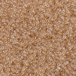 (RR161) Transparent Camel MIYUKI Round Rocailles Beads, Japanese Seed Beads, (RR161) Transparent Camel, 11/0, 2x1.3mm, Hole: 0.8mm, about 5500pcs/50g