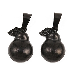 Черный 304 Настройки горный хрусталь из нержавеющей стали кулон, грушевые обереги, ионное покрытие (ip), чёрные, пригодный для стразов 0.9 мм, 18x13x5 мм, отверстие : 3.7 мм