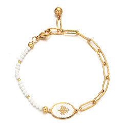 XN199 white Fashionable tree of life stainless steel bracelet for women non-fading faceted crystal bracelet