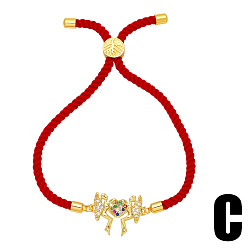 C 18K Gold Plated Paw Print Bracelet with Cubic Zirconia Bone Charm - Creative Love Jewelry