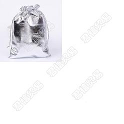 Серебро Pandahall elite 40 пакеты из органзы, прямоугольные, серебряные, 180x130 мм