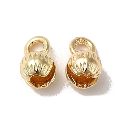 Real 14K Gold Plated Round Brass Charms, Long-Lasting Plated, Rack Plating, Real 14K Gold Plated, 9x5.5mm, Hole: 2.2mm