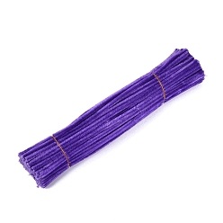 Dark Orchid Pipe Cleaners, DIY Chenille Stem Tinsel Garland Craft Wire, Dark Orchid, 300~305x5~7mm, about 95~100 strip/bundle