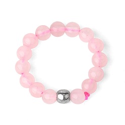 Розовый Кварц 4мм круглые эластичные кольца из натурального розового кварца, европейский и американский стиль